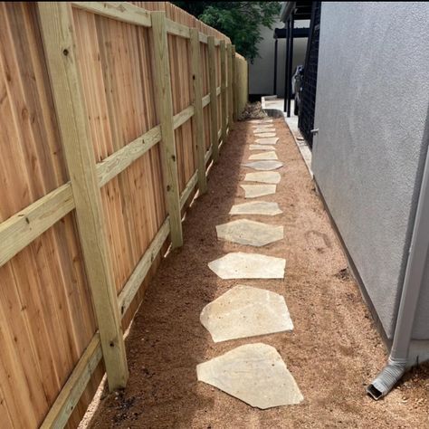 Crushed Granite and flagstone walkway. Crushed Granite Walkway, Granite Walkway, Flagstone Pathway, Crushed Granite, Flagstone Walkway, Chicken Coup, Yard Landscaping, Walkway, Front Yard Landscaping