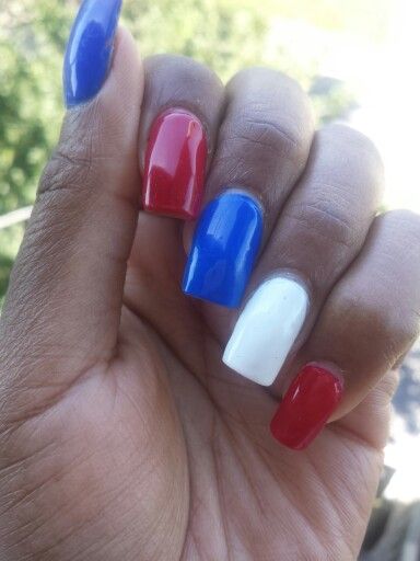 My simple 4th July mani 4th Of July Nails, July Nails, 4th July, Nail Inspo, 4th Of July, Nail Designs, Nails