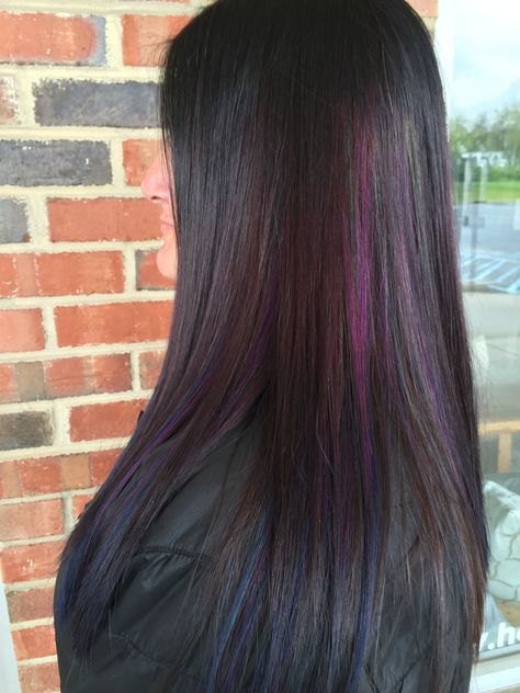 Beautiful oil slick hair my Nicole Totorello at beyond the fringe in Hillsborough NJ Oil Slick Hair Color, Oil Slick Hair, Slick Hair, Peekaboo Hair, Costume Noir, Lustrous Hair, Oil Slick, Hair Coloring, Hair Color And Cut