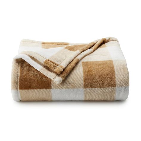 Blanket Png, Plush Throw Blanket, Tan Plaid, The Big One, Plaid Blanket, Plush Throw Blankets, Bedding Basics, Humble Abode, Flannel Throw