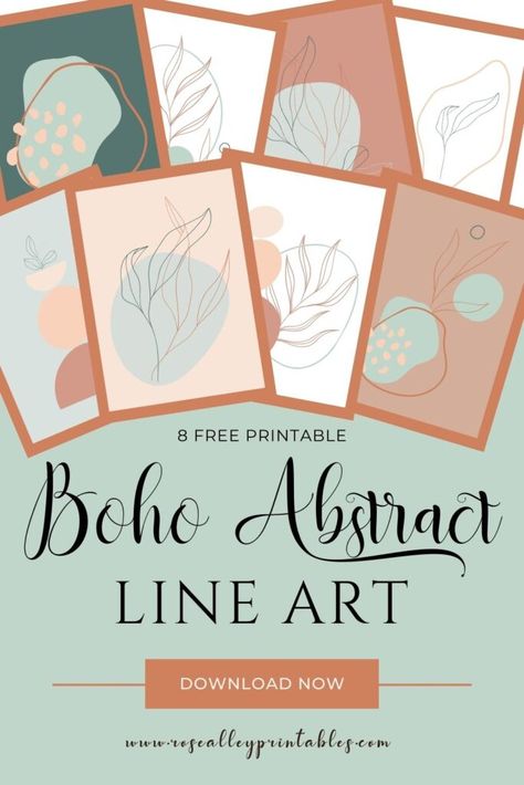 8 Free Printable Boho Abstract Line Art Boho Scripture Art, Printable Boho Wall Art Free, Free Printable Boho Wall Art, Free Printable Wall Art Boho, Free Bedroom Printables, Boho Printables Free, Free Boho Printable, Boho Wall Art Printables Free, Free Abstract Art Printables