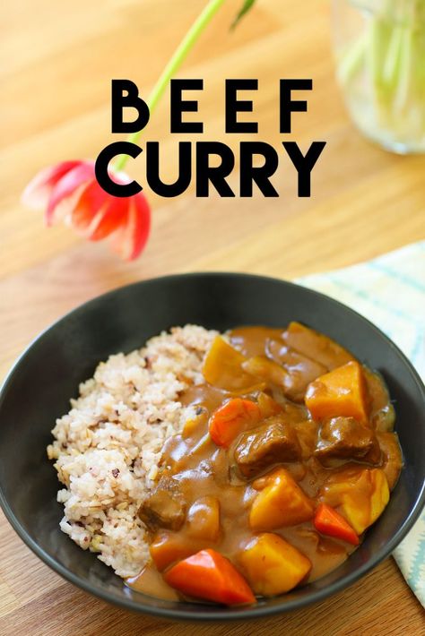 Golden Curry Recipe Beef, Japanese Curry Recipe Beef, Japanese Curry Block Recipe, Chinese Beef Curry Recipe, Korean Curry Recipe, Beef Curry Recipe Easy, Chinese Beef Curry, Japanese Beef Curry, Japanese Curry Recipe