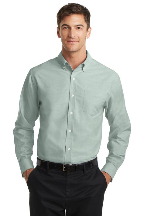 PRICES MAY VARY. 60/40 cotton/poly Made in the USA or Imported Button closure Back yoke with knife pleats Button-down collar Button-through sleeve plackets Two-button adjustable cuffs Look your best in a tried-and-true oxford that performs. Proven in independent lab tests to resist soil and release stains, our SuperPro Oxford has a soft hand and a wrinkle-free finish to keep you looking neat and professional all day long, 4.6-ounce, 60/40 cotton/poly, Back yoke with knife pleats, Button-down col Formal Men, Knife Pleats, Oxford Blue, Port Authority, Mens Hawaiian Shirts, Long Sleeve Shirt Dress, Look Your Best, Oxford Shirt, Work Shirts