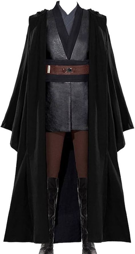 Amazon.com: Skycos Anakin Skywalker Costume Black Jedi Jacket Outfit Men Darth Vader Cosplay Tunic Robe Cloak Uniform (Black, Medium) : Clothing, Shoes & Jewelry Black Jedi Outfit, Anakin Costume Women, Jedi Cosplay Female, Black Jedi, Anakin Skywalker Costume, Anakin Costume, Daenerys Targaryen Outfits, Chinese Historical Fashion, Han Solo Costume