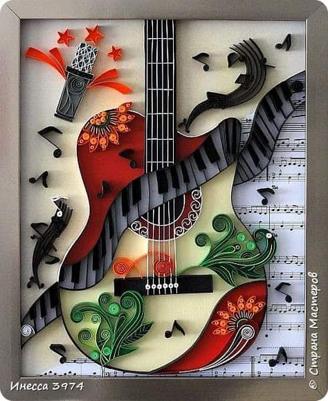 Friend Birthday Card Ideas, Best Friend Birthday Card Ideas, Quilling Guitar, Card Ideas For Best Friend, Handmade Birthday Card Ideas, Diy Quilling Crafts, Arte Quilling, Birthday Card Ideas, Paper Quilling Tutorial