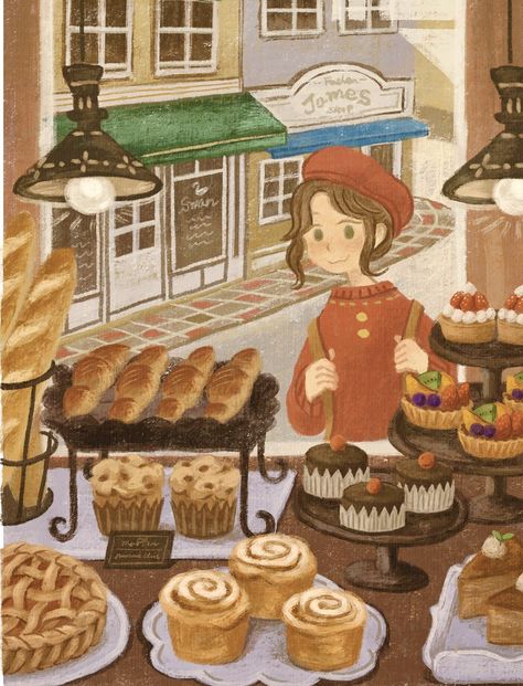 Cooking Illustration, Autumn Illustrations, Library Rooms, Magical Characters, Storybook Art, Illustrated Art, Autumn Illustration, Cottage Art, Fairytale Art