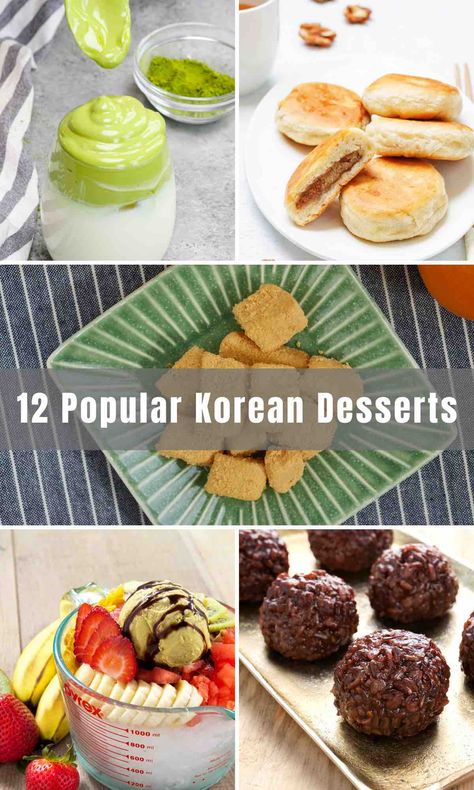 South Korean Dessert Recipes, Easy Korean Desserts, Quick Asian Desserts, Korean Sweets Desserts, Korean Sweet Recipes, Asian Deserts Recipe, Asian Deserts Easy, Easy Korean Dessert Recipes, Korean Pastry Recipes