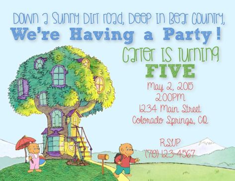 Berenstain Bears Party, Big Blue House, Simple Birthday Party, Bear Birthday Party, Berenstain Bears, Bear Party, Bear Birthday, 4th Birthday Parties, 4th Birthday