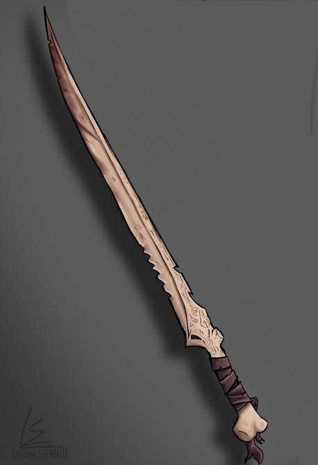 Dragon Bones Art, Fantasy Blades Concept Art, Cool Swords Fantasy Art, Dragon Swords Fantasy, Fantasy Rapier, Fantasy Swords Concept Art, Dragon Swords, Bone Magic, Swords Design