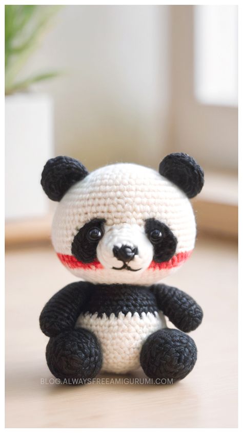 Panda Kawaii Amigurumi Crochet Free Pattern - Amigurumi Crochet Cute Animals, Amigurumi Crochet Free Pattern, Kawaii Amigurumi, Amigurumi Panda, Crochet Amigurumi Patterns, Free Crochet Amigurumi, Amigurumi Fox, Kawaii Panda, Step By Step Crochet