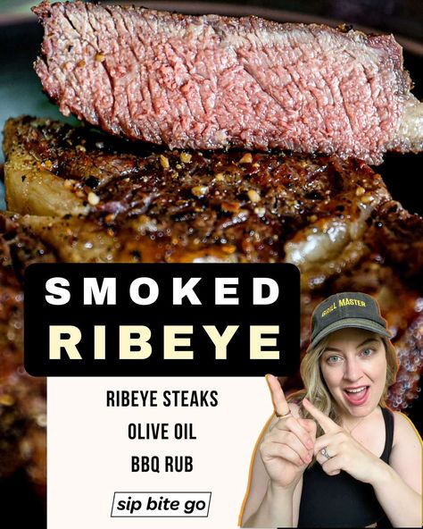 Easy Smoker Recipes, Smoker Recipes Electric, Rib Eye Recipes, Smoked Burgers, Smoked Meatloaf, Ribeye Steak Recipes, Ribeye Roast, Rib Roast Recipe, Rib Steak