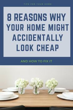 How to inexpensively stage a house to sell. DIY your bedroom, living room or kitchen and avoid these eight ways you might accidentally be making your house look cheap. Stage A House To Sell, Home Staging Tips, Sell Your House Fast, Home Buying Tips, Home Selling Tips, Selling Your House, Creative Home Decor, Updating House, Contemporary Home Decor