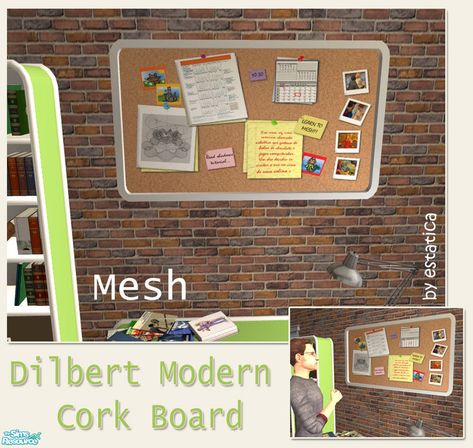 Modern Cork Board, Vintage Calendar, Free Sims 4, Hogwarts Crest, Los Sims, School Posters, Sims Community, Office Set, Sims 4 Cc