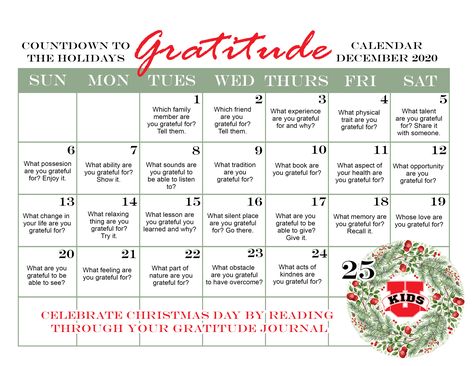 Daily Gratitude Calendar for December 2020 December Gratitude Log, Gratitude Calendar, Christmas Journaling, Gratitude Prompts, Challenge Ideas, Daily Challenges, Daily Gratitude, Holidays With Kids, Months In A Year