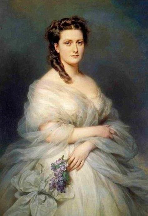 1862 Duchesse Anne de Mouchy (1841-1924), née Princesse Murat by Franz Xaver Winterhalter (private collection) | Grand Ladies | gogm Franz Xaver Winterhalter, Victorian Paintings, Historical Painting, Oil Portrait, Victorian Art, Romantic Art, Classical Art, 인물 사진, Woman Painting