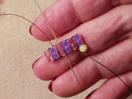 Ladder Stitch Tutorial Beads, Ladder Stitch Beading, Ladder Stitch Tutorial, Beading Basics, Weaving Stitches, Brick Stitch Pattern Earring, Cubic Right Angle Weave, Beading Stitches, Bead Matted