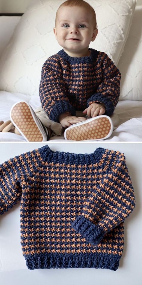 Crochet Sweaters For Kids, Baby Sweaters Crochet Free Pattern, Crochet Sweaters For Boys, Crochet Hat Boy, Crochet Boy Sweater, Crochet Kid Sweater, Crochet Boys Clothes, Crochet Baby Boy Clothes Patterns Free, Kids Knitted Sweaters