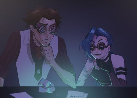 Viktor And Jinx Arcane Fanart, Jinx And Victor, Jinx And Viktor Fanart, Jinx X Viktor, Arcane Jinx And Viktor, Jinx X Victor, Viktor And Jinx Fanart, Arcane Trio Pfps, Jinx And Silco Fanart