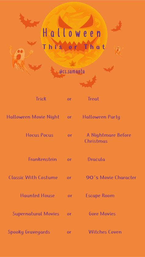 This Or That Questions Halloween, Halloween This Or That Instagram, This Or That Halloween Questions, Fall This Or That Template, Halloween This Or That, Fall This Or That, Halloween This Or That Questions, Halloween Ig Story, Ig Story Background