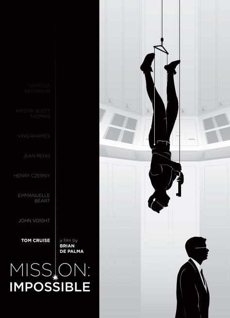 "Mission: Impossible" Alternative Movie Poster by Jay Layman Spy Movie Poster, Spy Illustration, Mission Impossible 1996, Mission Impossible Theme, Mission Impossible Movie, John Voight, Spy Movie, Camp Theme, Spy Party