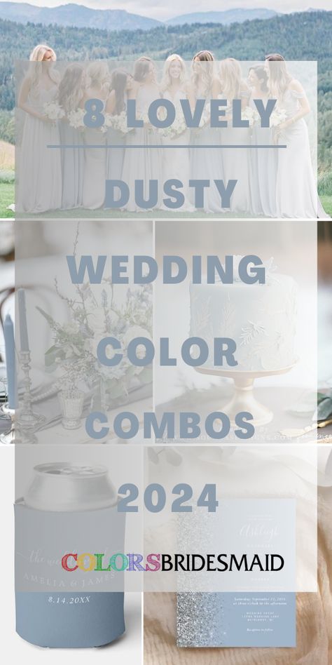 Dusty Blue Wedding With Gold, Wedding Colors With Dusty Blue, Colors That Compliment Dusty Blue, Dusty Blue And Khaki Wedding, Fall Wedding Colors Dusty Blue, Dusty Blue And Cream Wedding Theme, Dusty Blue Wedding Gown, Dusty Blue And Burlap Wedding, Colors That Go With Dusty Blue