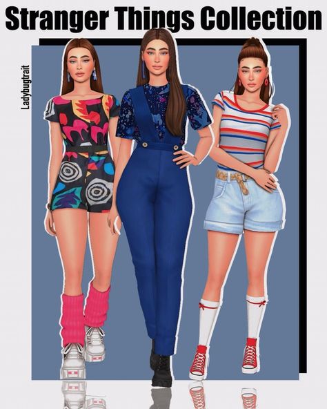 (PREVIEW) Stranger Things collection | Patreon 1980s Sims 4 Cc, Sims 4 80s Cc, Sims 4 Art, Stranger Things Collection, Sims4 Mod, Sims Characters, 1980 Clothes, Cc Clothing, Sims 4 Decades Challenge