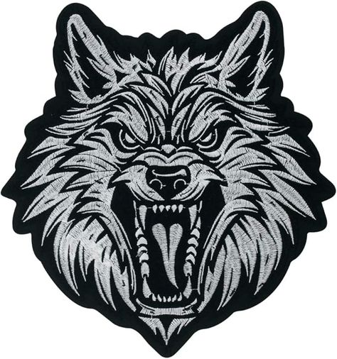 Embroidered Wolf Head Patches for Biker Vest Rider Motorcycle Patch Embroidered Jackets Custom Back Emblem Punk Wolf Patch : Amazon.co.uk: Home & Kitchen Wolf Patch, Leather Jacket Patches, Motorcycle Diy, Motorcycle Patches, Sewing Jeans, Biker Vest, Repair Clothes, Wolf Head, Denim Patches