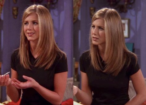 Jennifer Anniston Hairstyle, Jennifer Aniston Season 6 Hair, Jennifer Aniston Hair Friends Season 5, Jennifer Aniston Hair Color 90s, Jennifer Aniston Long Hair Friends, Jennifer Aniston Hair Back View, Jennifer Aniston Rachel Hair, Jennifer Aniston Medium Length Hair, Rachael Haircut Friends