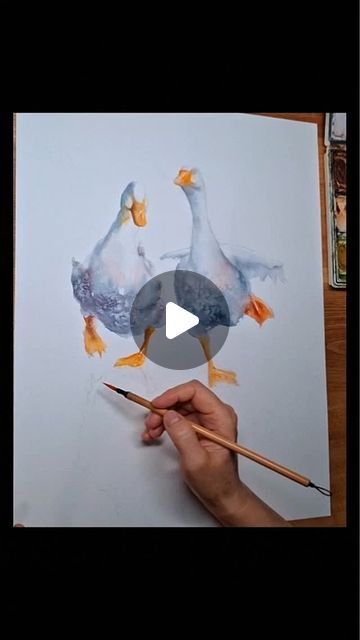 Cecilia Xiao/watercolour art on Instagram: "How to paint clear reflections 

.
.

#watercolourtutorial #watercolourpainting #watercolourart #watercolours #reflection #ducks #happyanimals #dance" Watercolor Birds Easy, Watercolor Birds, Watercolour Art, Watercolour Tutorials, Watercolor Bird, Happy Animals, How To Paint, Watercolour Painting, Ducks