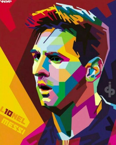 Lionel Messi Posters, Illustration Pop Art, Messi Poster, Lionel Messi Barcelona, Wpap Art, Soccer Art, Lionel Messi Wallpapers, Pop Art Portraits, Football Art