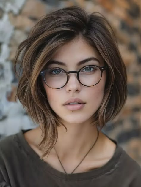 Bob Hairstyle Wavy Hair, Short Bob For Thinning Hair, Contour Bob, Short Haircut For Oval Face Women, Bobs For Wavy Hair, Short Bob Highlights, Short Hair Oval Face, Short Haircuts For Oval Faces, Bob Cuts For Women