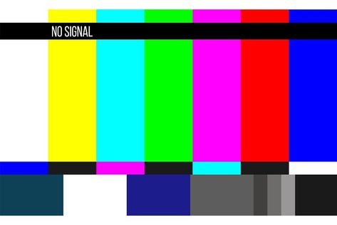 Creative vector illustration of no signal TV test pattern background. Television screen error. SMPTE color bars technical problems. Art design. Abstract concept graphic element. Tv Error Screen, No Signal Tv, Test Pattern, Line Tv, No Signal, Abstract Concept, Blurred Lines, Pride Colors, Pattern Background