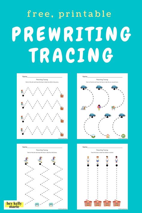 Preschool Prewriting Activities, Prewriting Activities Preschool, Lines Preschool, Prewriting Activities, Preschool Prewriting, Prewriting Worksheets, Worksheets For Preschoolers, Prewriting Skills, Intersecting Lines