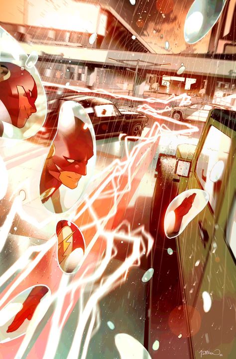 Simone Di Meo on Twitter: "My variant cover for Flash #800! faster than the rain⚡️⚡️⚡️⚡️ Out this June for @DCOfficial https://t.co/58YLEsQpOV" / Twitter Flash Dc Comics, Flash Comics, Wally West, Kid Flash, Comic Style Art, Arte Dc Comics, Dc Comics Artwork, Batman Art, Detective Comics