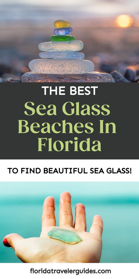 Best Sea Glass Beaches In Florida In 2023 - 2024 Sea Grove Beach Florida, Sea Glass Beaches In Florida, Shelling In Florida, Best Beaches In Florida, Beaches In Florida, Best Beach In Florida, Northern Florida, Beach Glass Crafts, Honeymoon Island