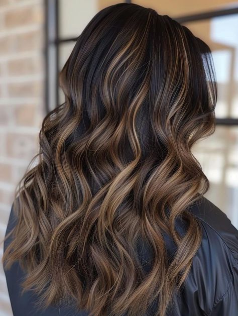 Dark Summer Hair Color Brunettes, Medium Length Balayage Brown, Darker Balayage, Money Piece Curtain Bangs, Low Maintenance Brunette Balayage Hair, Dark Summer Hair, Fall Brunette Hair, Balayage For Dark Hair, Hair Low Maintenance