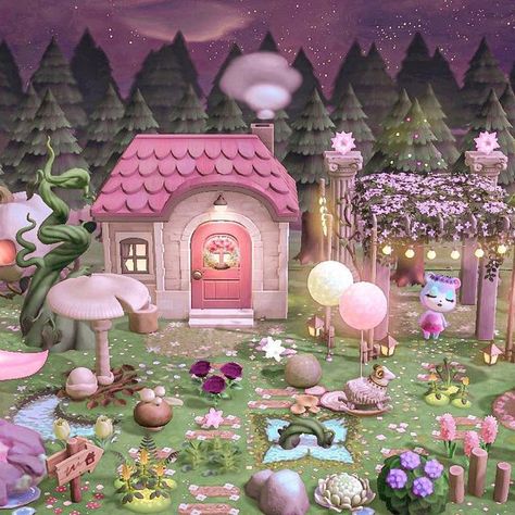 Enchanted Fairy Garden, Fairy Island, Fairy Core Aesthetic, Cottagecore Ideas, Cottagecore Animal Crossing, Pink Cottagecore, Enchanted Fairy, Enchanted Fairies, Fairycore Aesthetic