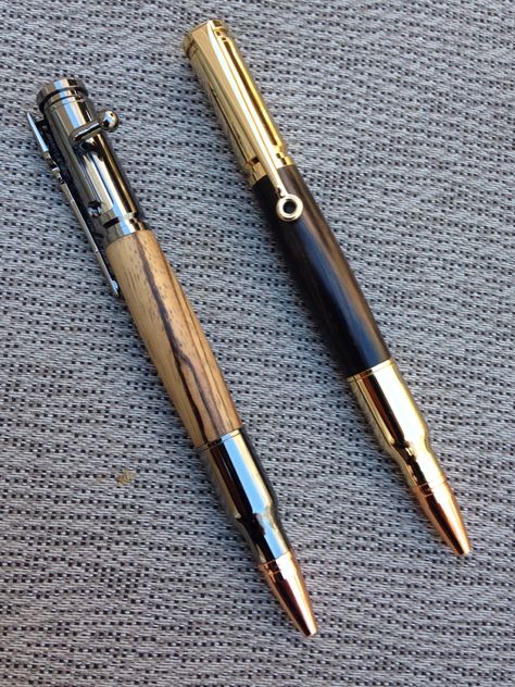 I love these bullet pens. Make great gifts for sportsmen and gun enthusiasts. Check out this tutorial on how to make one. Wood Turning Pens, Paracord Dog Leash, Bullet Pen, Pen Making, Mason Jar Lanterns, Luxury Pens, Jar Lanterns, Pen Turning, Wooden Pen