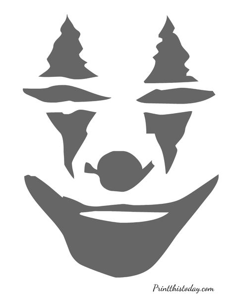 Clown Pumpkin Stencil, Printable Jack O Lantern Stencils, Halloween Pumpkin Stencils Printables, Pumpkin Carving Stencils Free Printable, Scary Pumpkin Stencil, Scary Stencils, Free Pumpkin Carving Stencils Printable, Pumpkin Carving Ideas Printables, Halloween Stencils Printables Free