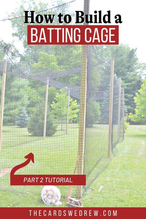 Backyard Batting Cage Diy, Diy Batting Cage How To Build, Backyard Batting Cage Ideas, Batting Cage Backyard Diy, Diy Batting Cage, Batting Cage Backyard, Hempstead House, Diy Button Crafts, Softball Practice