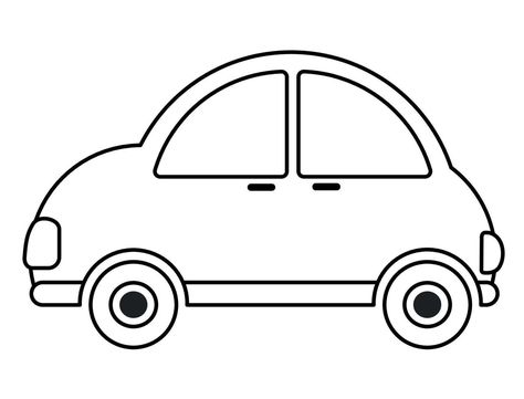 Car Outline, Clipart Cartoon, Car Cartoon, Car Drawings, Line Icon, Car Ins, Line Drawing, Vector Art, Art Projects