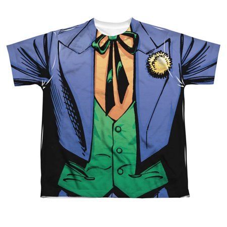 Free Shipping. Buy Batman Men's  Joker Uniform Sublimation T-shirt White at Walmart.com Joaquin Phoenix, Batman Joker, Men In Uniform, Blue Shirt, Lady Gaga, Vintage Halloween, Tshirt Print, Printed Shirts, Print T Shirt