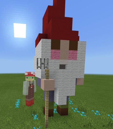 Minecraft gnome Minecraft Gnome, Minecraft Build Ideas, Fantasy Minecraft, Minecraft Things, Build Inspiration, All Minecraft, Cute Minecraft Houses, Minecraft Plans, Minecraft Inspo