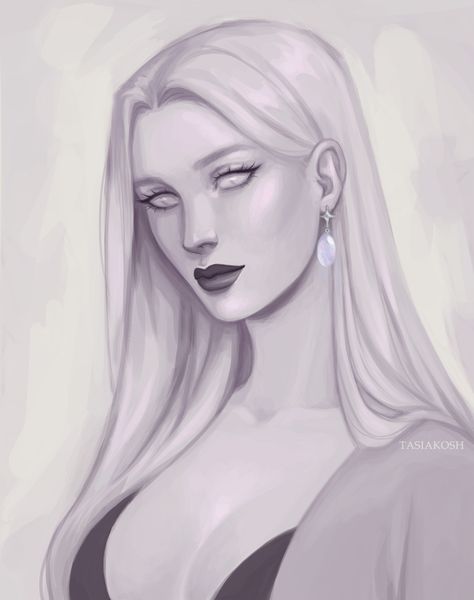 (3) tasiakosh on Tumblr Gray Hair Character Design, D&d Changeling Character Art, Pale Character Design, Female Changeling Dnd, Dnd Changeling Female, D&d Changeling, Dnd Changeling Art, Dnd Sorcerer Character Design, Kalashtar Dnd Female