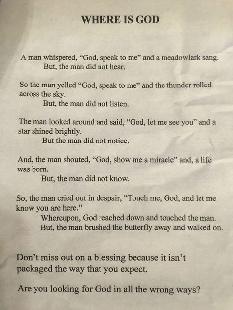 Pin on Christian thoughts Finding God Again Quote, The Good Shepherd Art, Poem About God, God Stories, Gods Wisdom, Where Is God, God Is Here, Christian Thoughts, Christian Poems