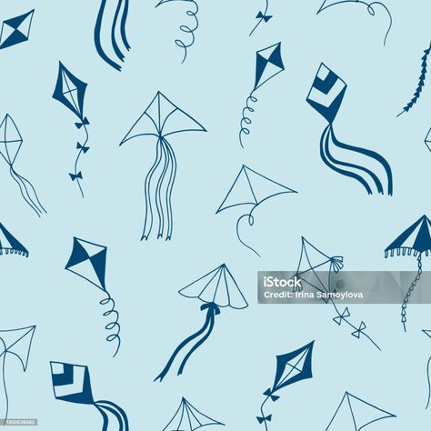 Kite Pattern, Seamless Patterns, How To Draw Hands, Doodles, Pattern, Art