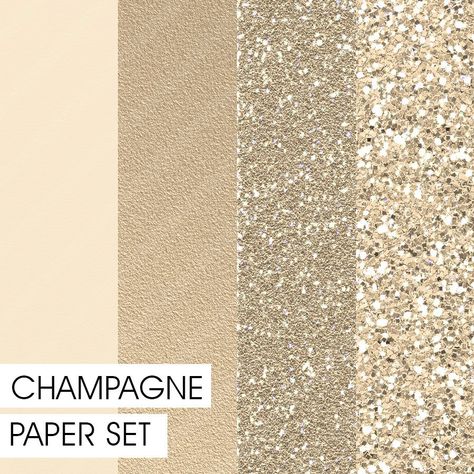 Glitter&Plain PAPER set Champagne 4 different pre-made pages Instant Download Clipart Background-Texture Paper Fashion Pattern Print by Fashiontelligent on Etsy Champagne Color Palette, Champagne Decor, Debut Ideas, Rose Quartz Serenity, Rose Gold Texture, Glitter Digital Paper, Paper Fashion, Plain Paper, Color Palette Design