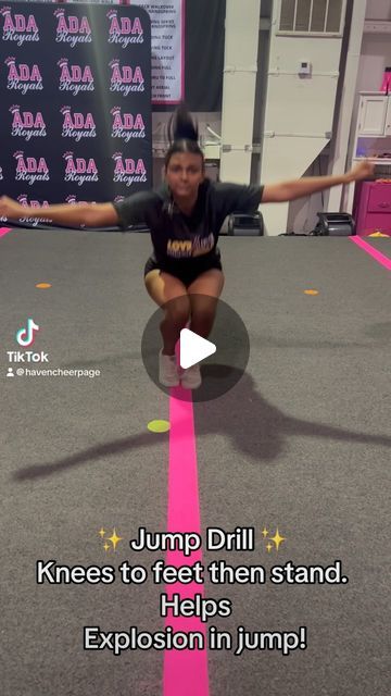 Haven Parish Cheer Page 📣 on Instagram: "✨ Jump Drill ✨ 
Knees to feet then stand. Helps
Explosion in jump!

#jump #cheerjump #cheerleadingjumps #explode #cheerleading #cheer #toetouch #jumpdrillsforcheer #jumpdrills #jumpingchallenge #cheerdrills #cheerleadingdrills #cheerislife #cheeryourheartout #cheercoachlife #cheercoach #cheercoaching #cheercoachingtips #cheertips #cheertipsandadvice #cheerleader #cheersquad #cheerteam #cheertok #cheerleaders #cheerlife #cheertipsandadvice #allstarcheer #allstarcheerleading #allstarcheercoach #allstarcheerleadingcoach" Cheer Drills, Cheer Jumps, Cheerleading Jumps, Toe Touches, Drills, Cheerleading, On Instagram, Instagram