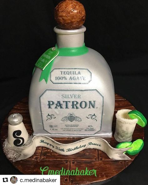 #Repost @c.medinabaker with @repostapp  Another Patron Cake!!! Shots anyone? So love this cake. I believe I did a great job. Again!!! #patroncake #patron #patronshots #patrontequila #patronbottle #patronbottlecake #TequilazBx inspired Patron Cake, Tequila Cake, Florida Fort Lauderdale, Cakes Unique, Bottle Cake, Best Cakes, Patron Tequila, Sculpted Cakes, Best Bakery