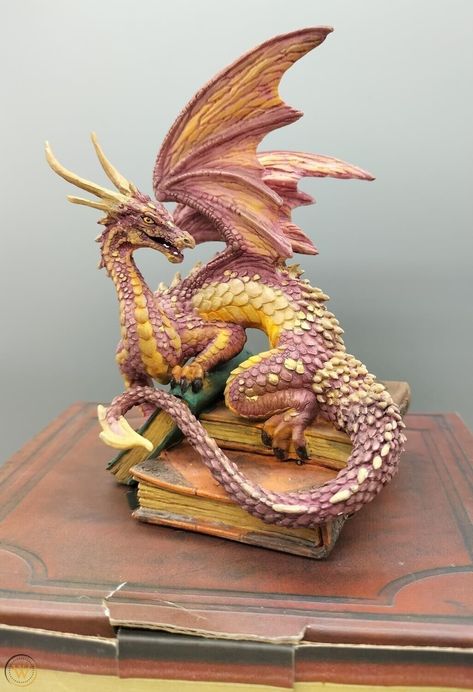 Rare DRAKES OF WRATH Book Wyrms statuette DRAGON NRFB Andrew Bill HTF | #4607185469 Ceramic Dragon, Most Creative Halloween Costumes, Dragon Doll, Dragon Cakes, Dragon Book, Crochet Dragon Pattern, Clay Sculpting, Clay Dragon, Dragon Sculpture